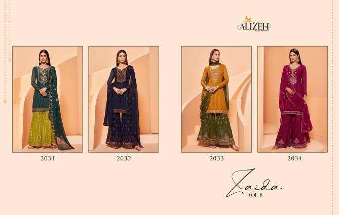 Alizeh Zaida 8 Heavy Designer Wedding Wear Embroidery Latest Salwar Kameez Collection